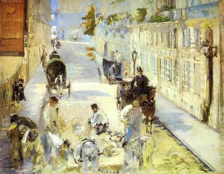 The road-menders, Rue de Berne, 1878 - Edouard Manet Painting